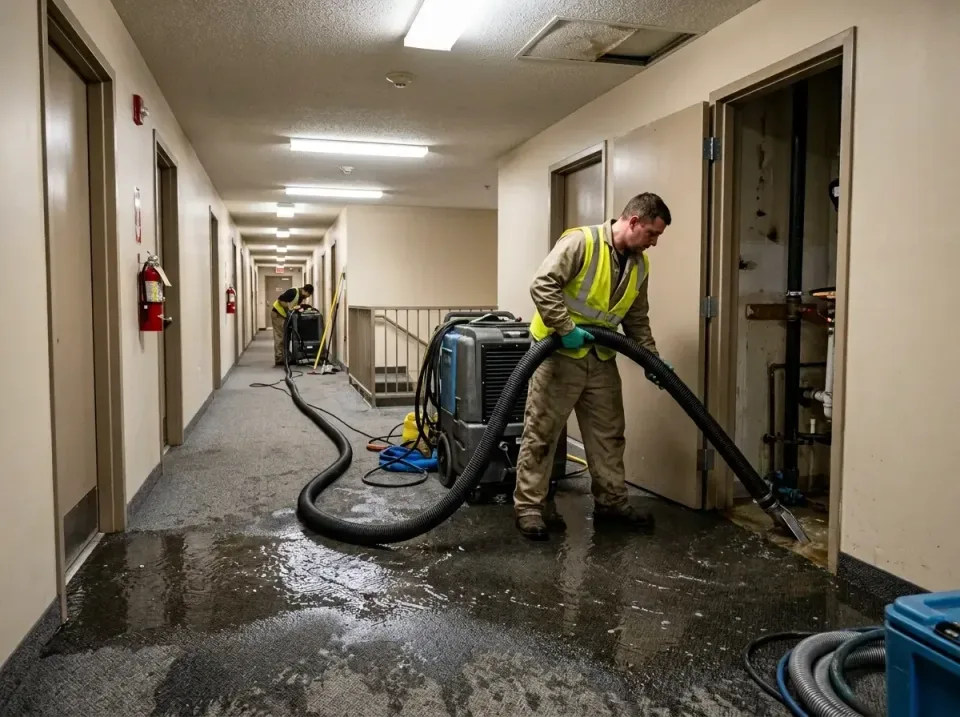 multi-unit-apartment-hallway-f-005 — frequently asked questions, Emergency Burst Pipe Water Extraction & Removal in Lake Jun…